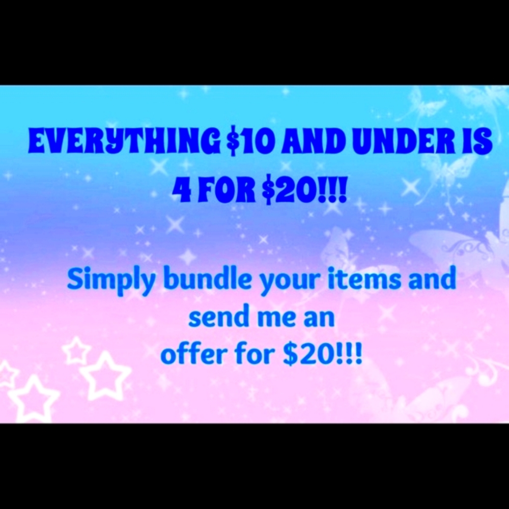 4 FOR $20 SALE